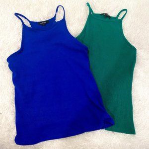 2 Racerback Ribbed Tank Tops